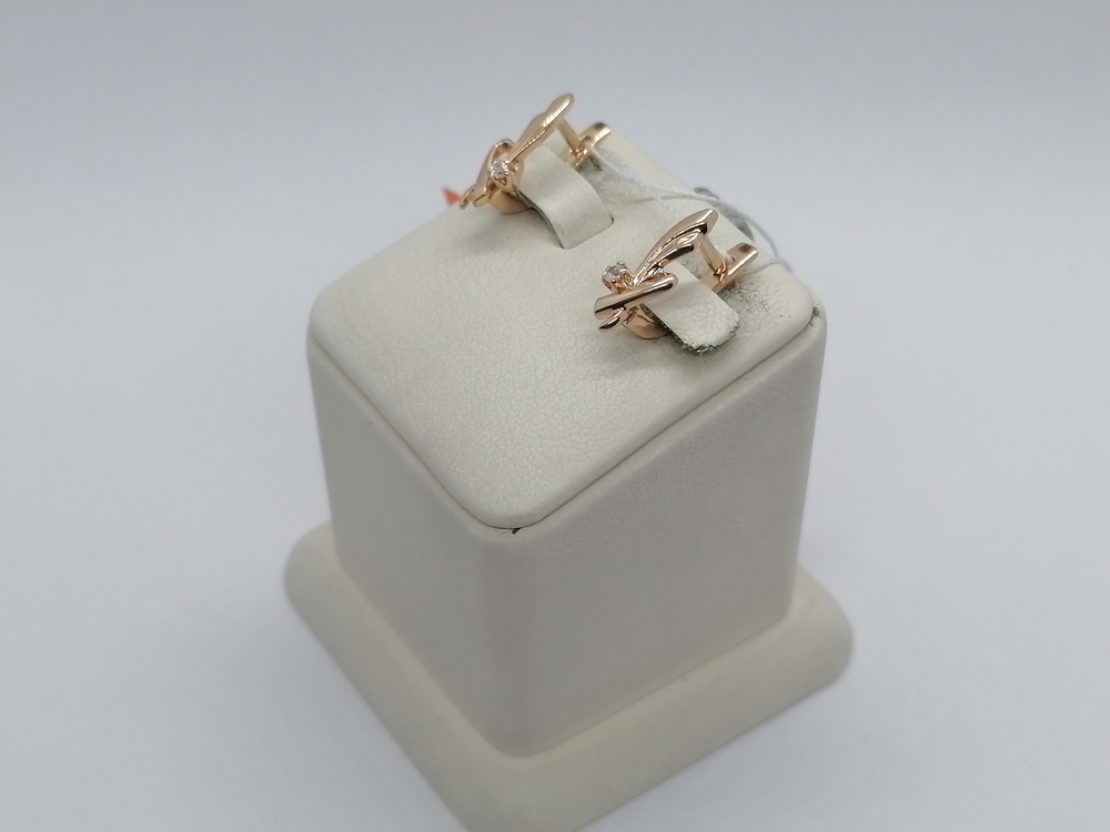 СЕРЬГИ С КАМНЕМ (Au 585)