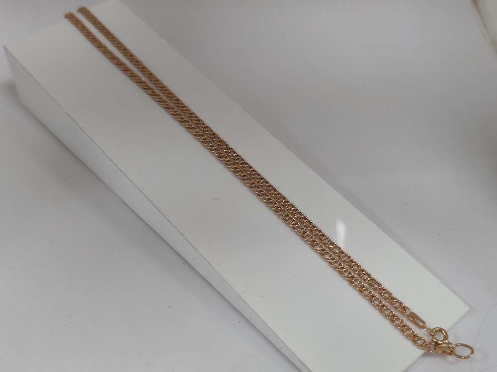 ЦЕПЬ ПУСТОТЕЛАЯ Ромб двойной (Au 585)