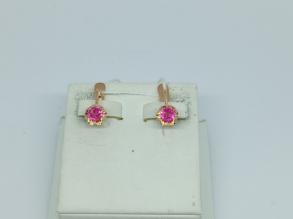 СЕРЬГИ С КАМНЕМ (Au 585)