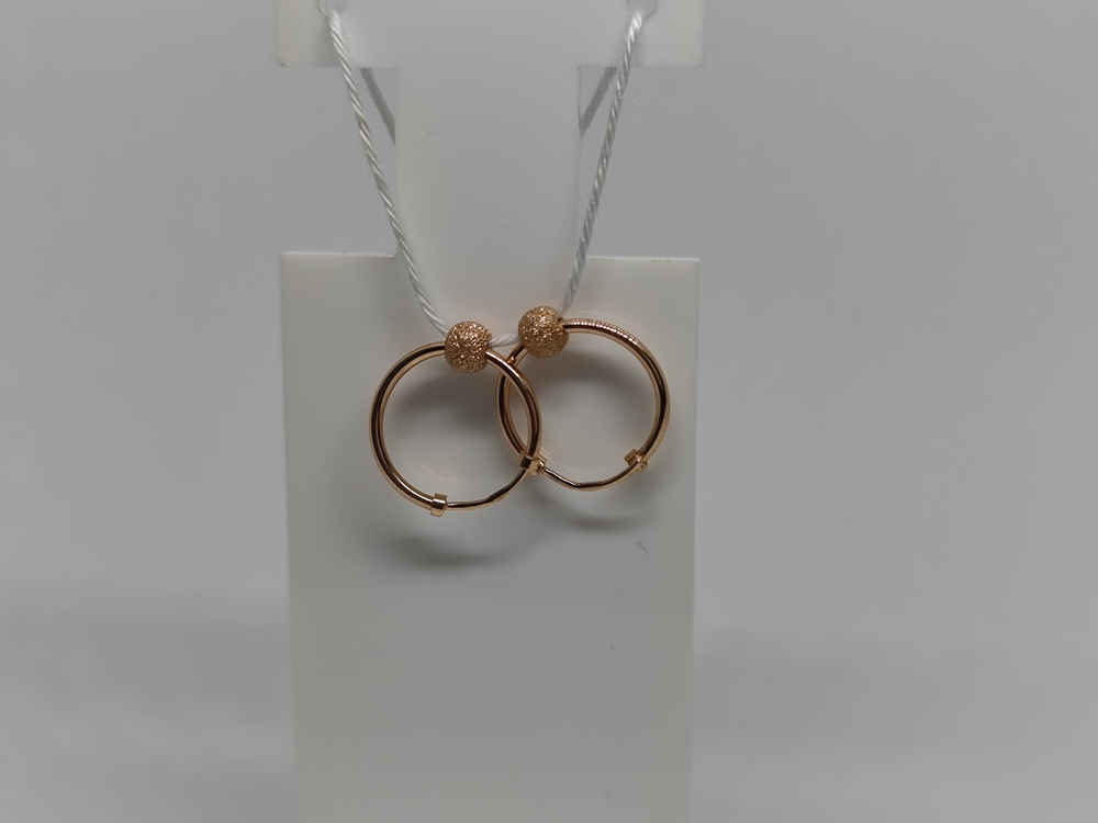 СКОН585 СЕРЬГИ КОНГО (Au 585)