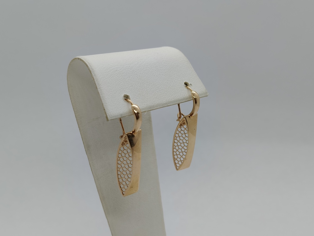 СЕРЬГИ ПЕТЕЛЬКА без камня (Au 585)