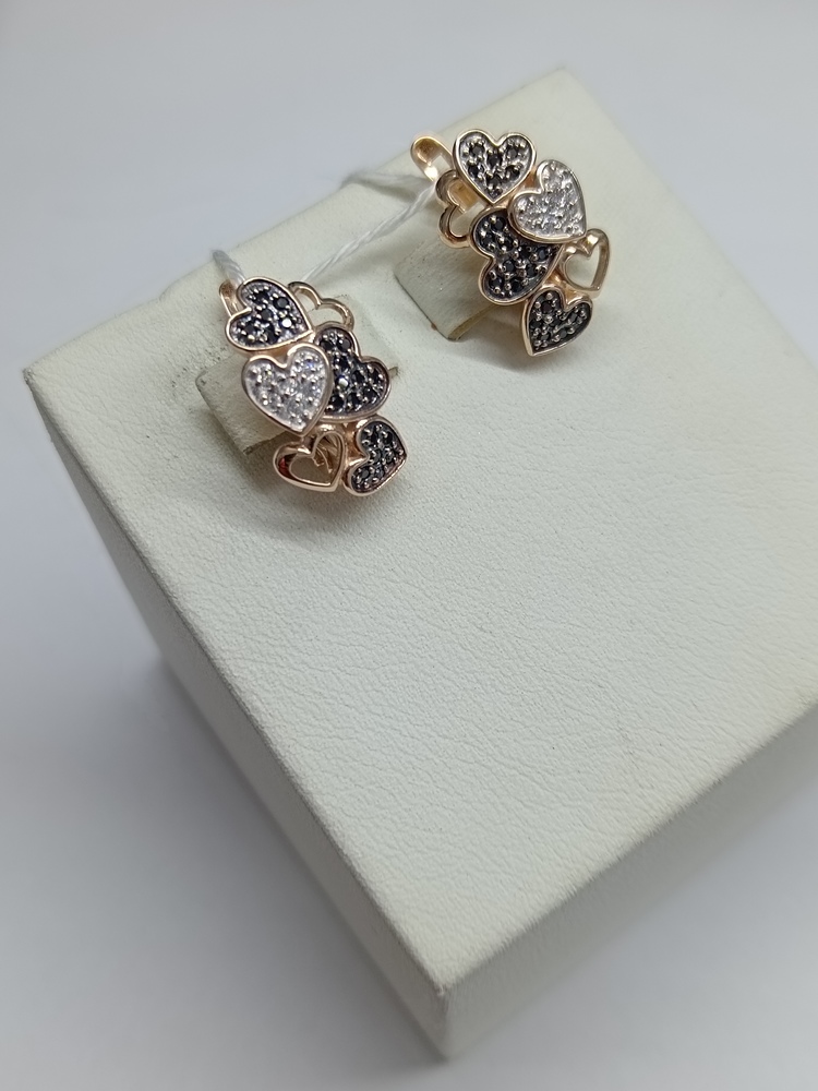 СКМИ585 СЕРЬГИ С КАМНЯМИ (Au 585)