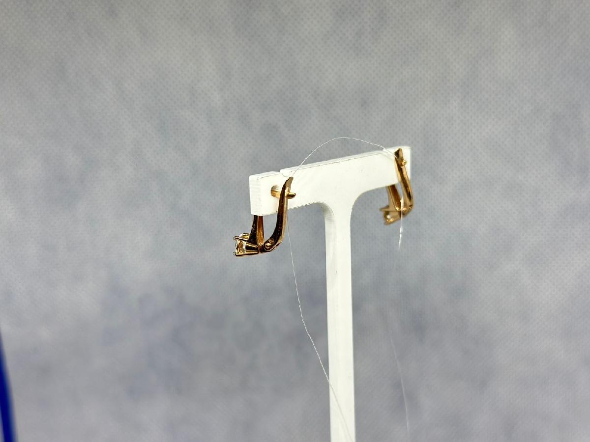 СЕРЬГИ С КАМНЕМ (Au 585)