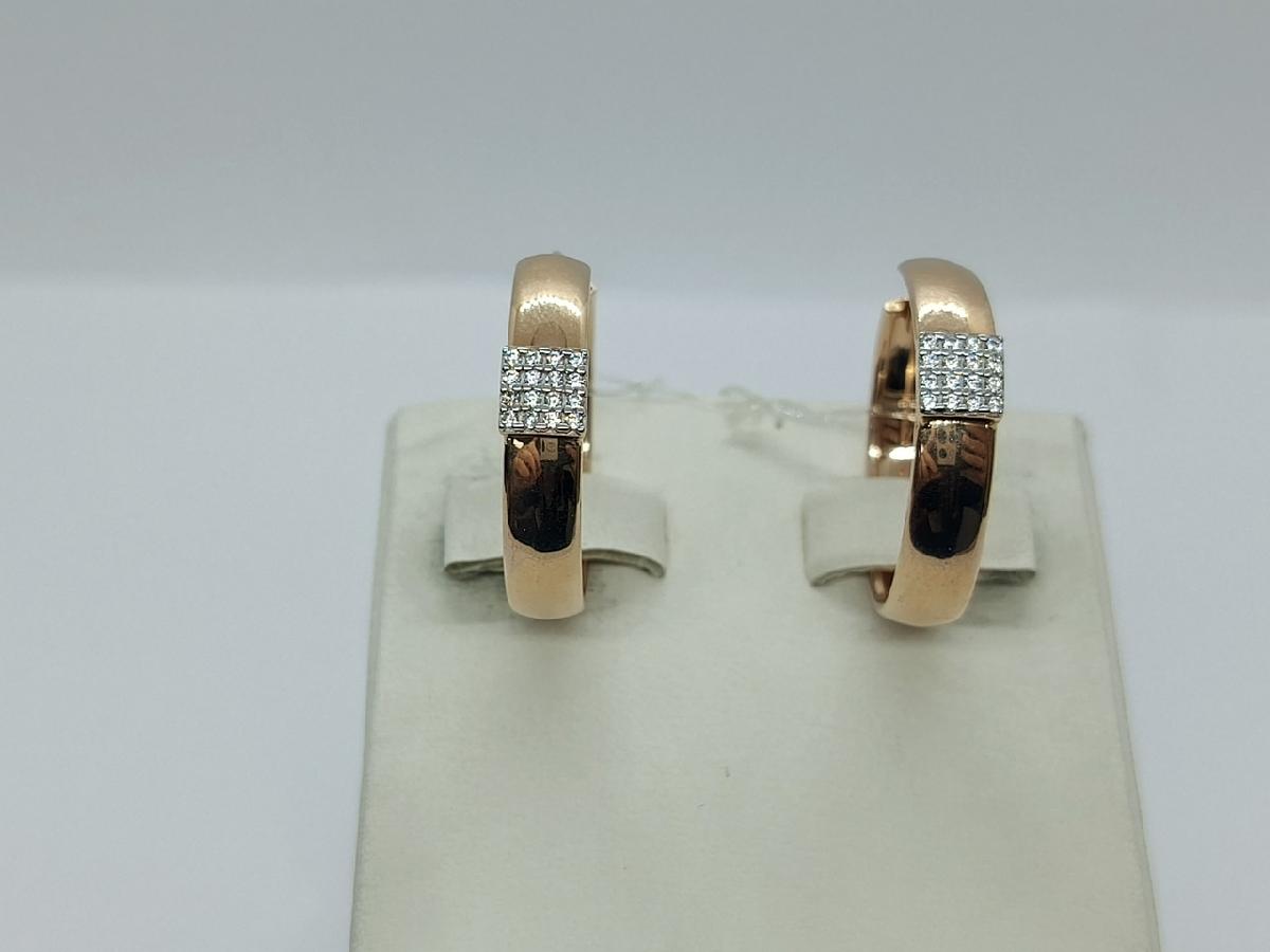 СЕРЬГИ КОНГО с камнями (Au 585)