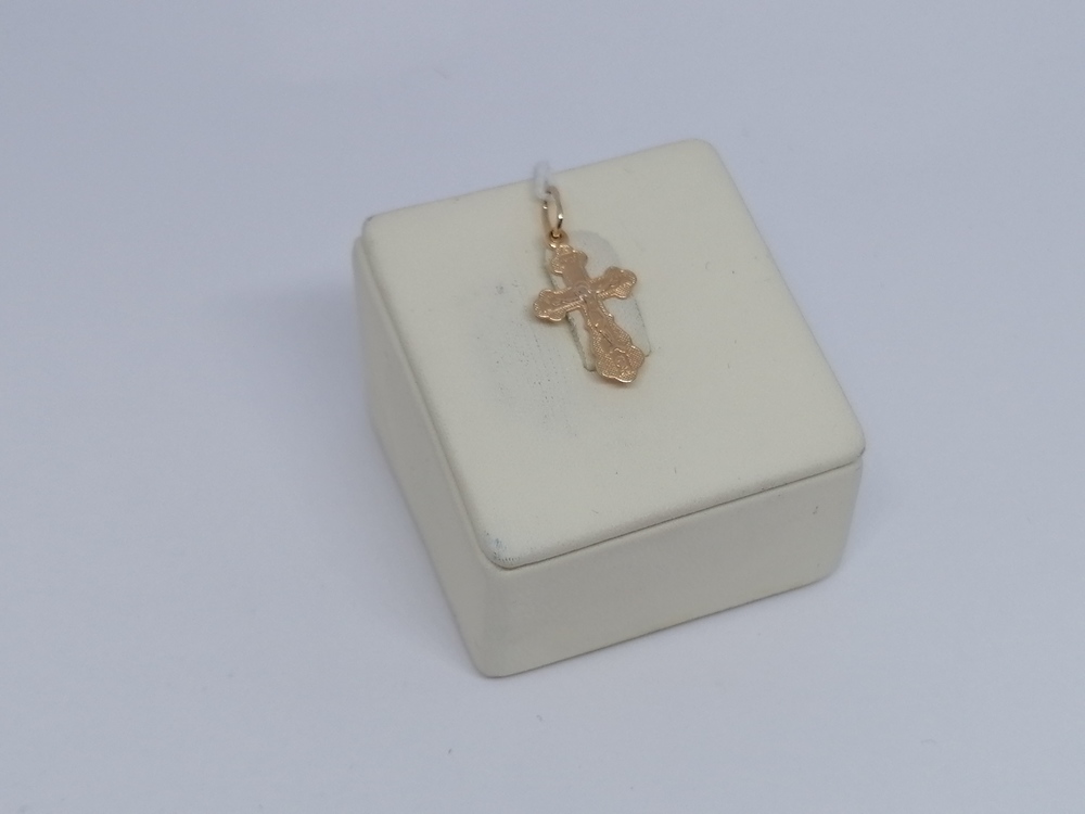 ПОДВЕСКА КРЕСТ БЕЗ КАМНЯ (Au 585)