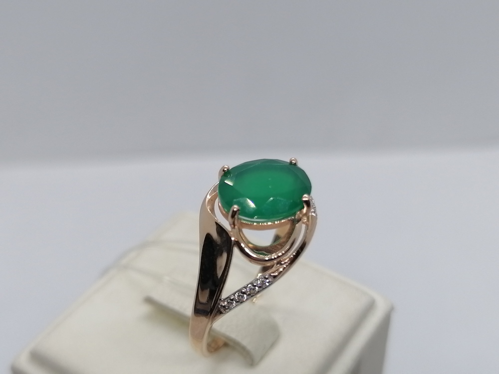 КОЛЬЦО С КАМНЯМИ (Au 585)