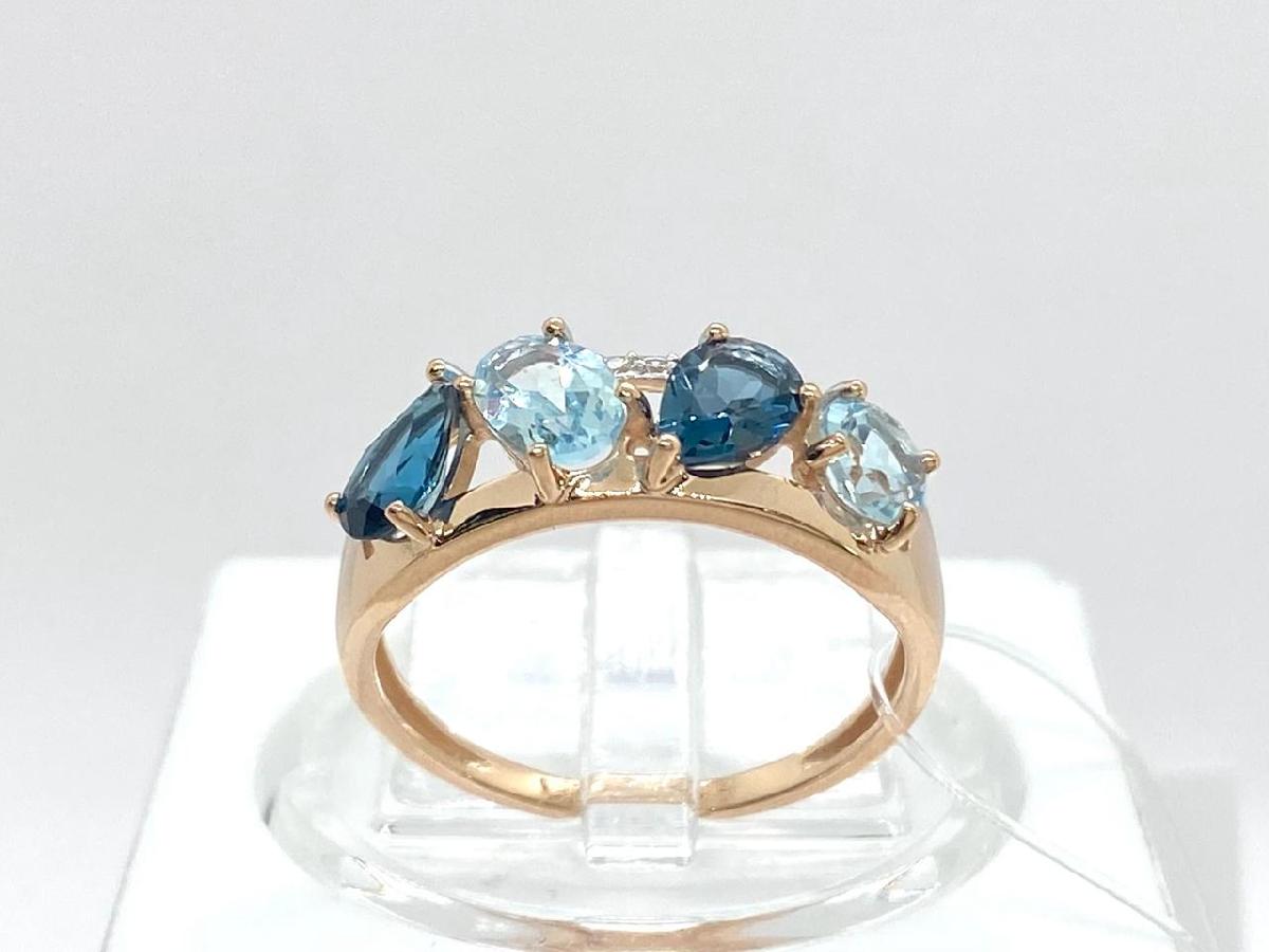 КОЛЬЦО С КАМНЯМИ (Au 585)