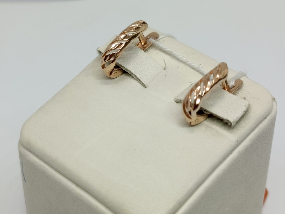 СБКМ585 СЕРЬГИ БЕЗ КАМНЯ (Au 585)