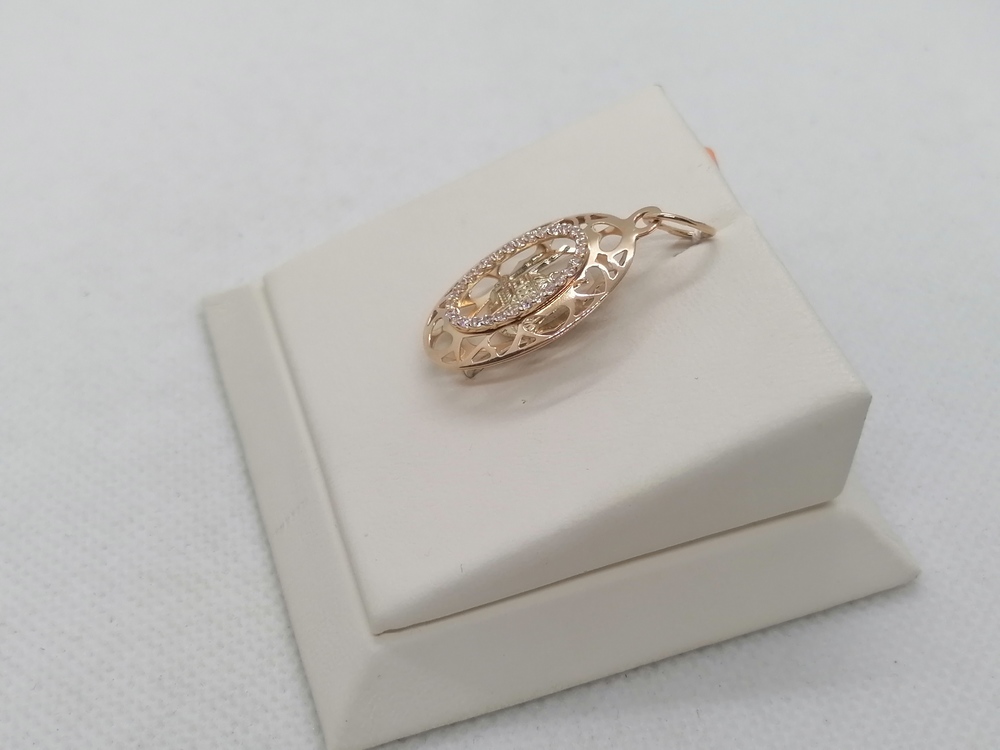 ПОДМКИ585 ПОДВЕСКА МЕЧЕТЬ С КАМНЯМИ (Au 585)