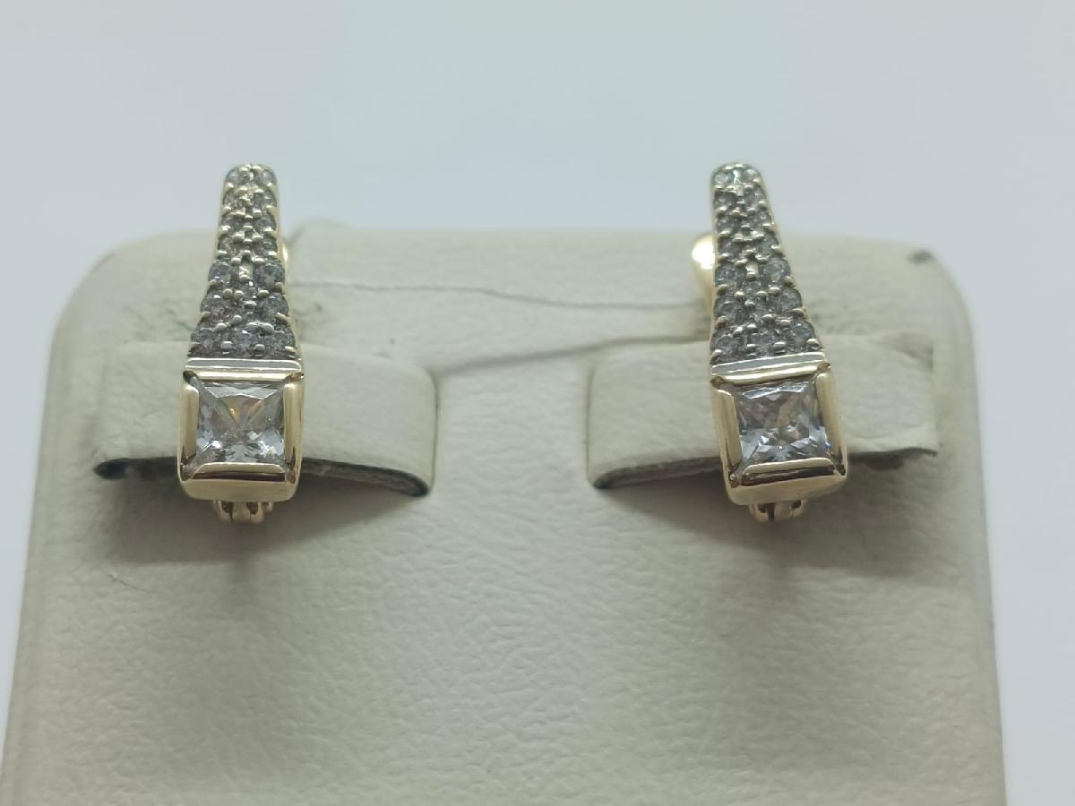 СКМИ585 СЕРЬГИ С КАМНЯМИ (Au 585)