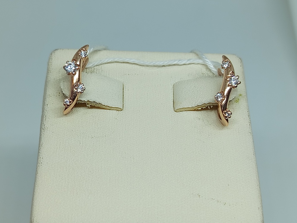 СКМИ585 СЕРЬГИ С КАМНЯМИ (Au 585)