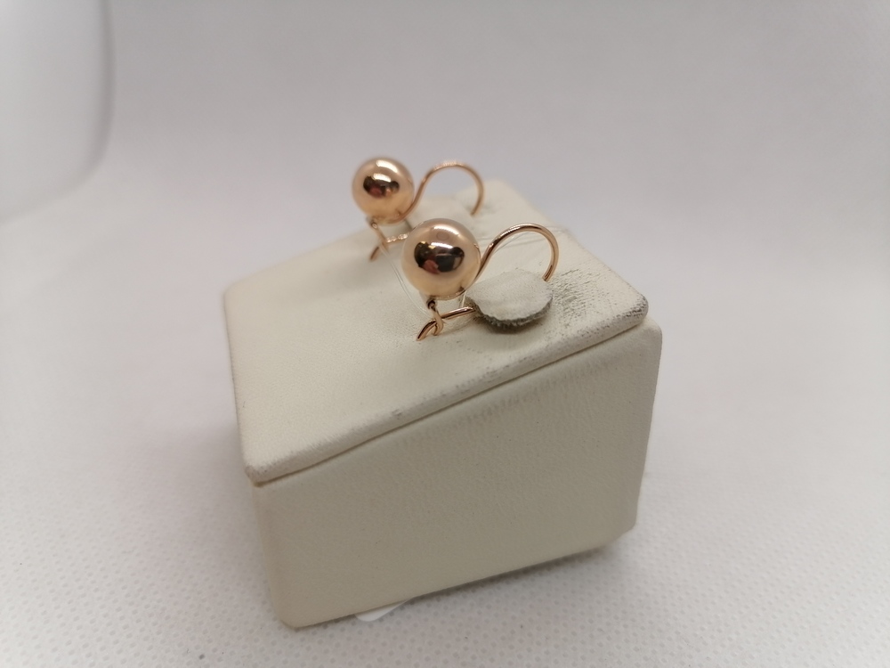 20508 СЕРЬГИ ПЕТЕЛЬКА без камня (Au 585)