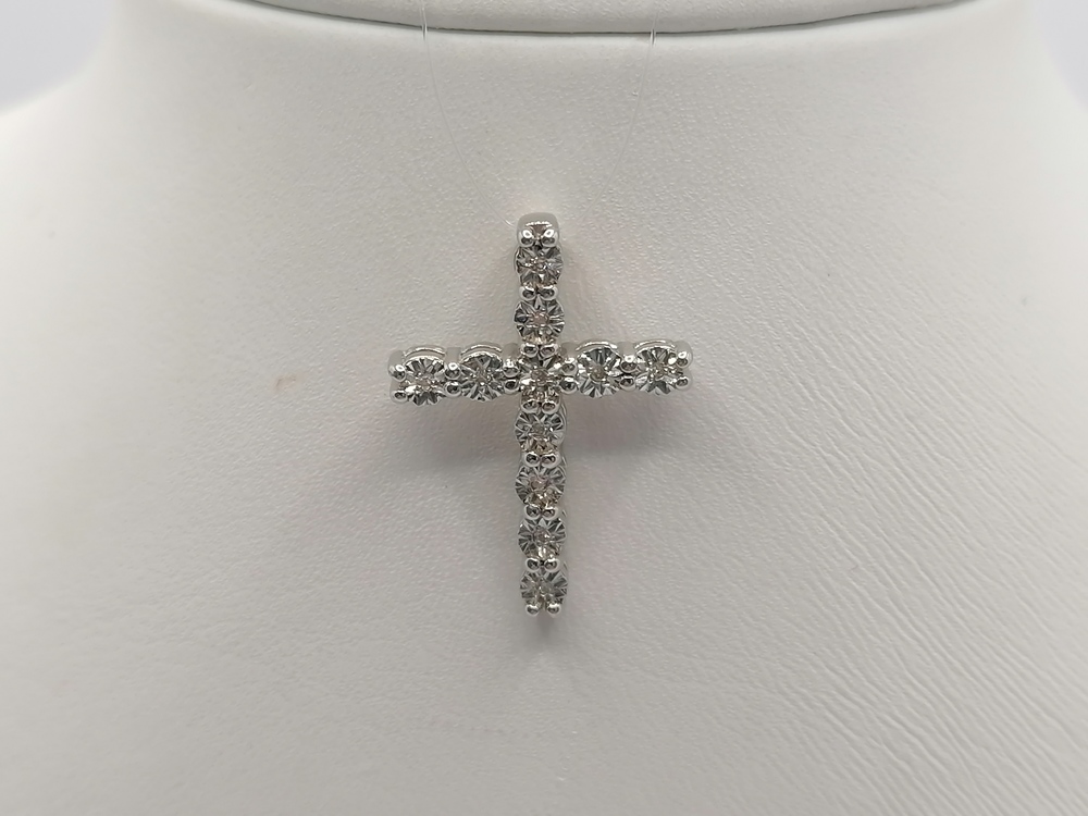 ПОДВЕСКА КРЕСТ Бриллиант (Ag 925)