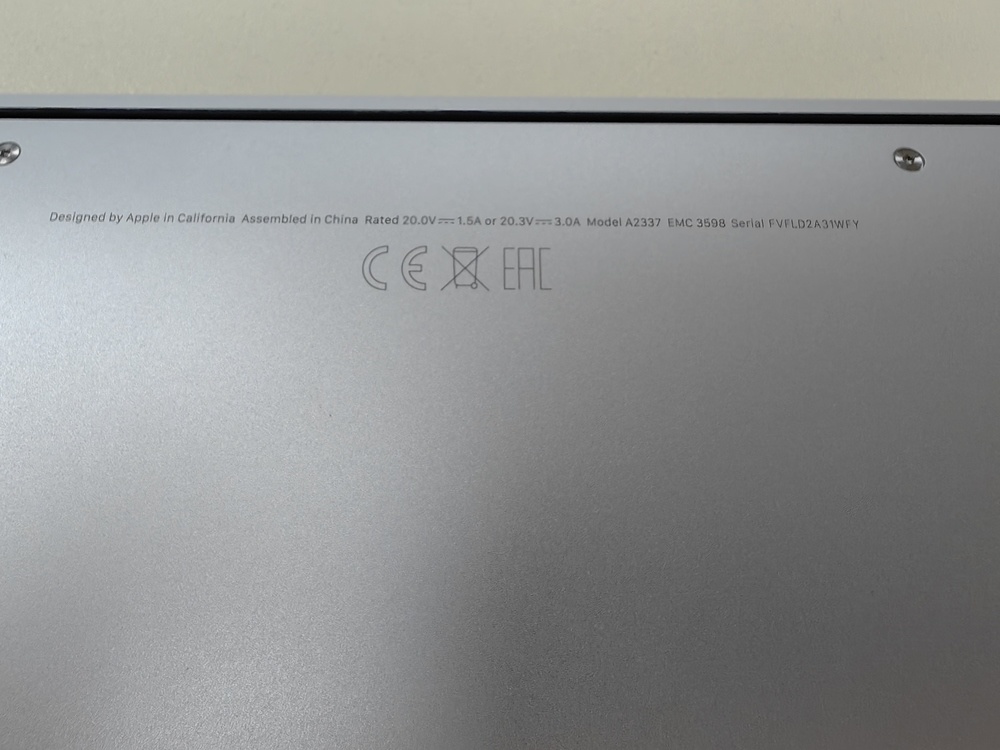 Ноутбук Apple MacBook Air (Retina 13 дюймов  M1,A2337) 2020