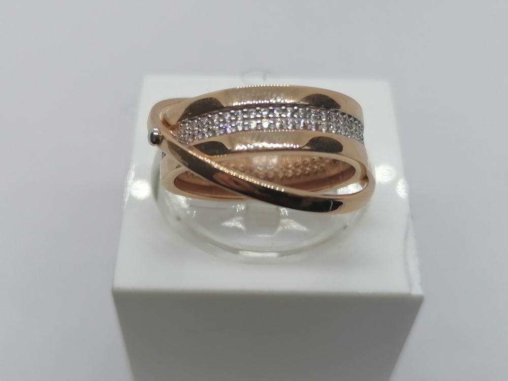 КОЛЬЦО С КАМНЯМИ (Au 585)