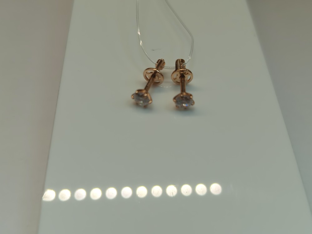 СЕРЬГИ ПУСЕТЫ с камнем (Au 585)