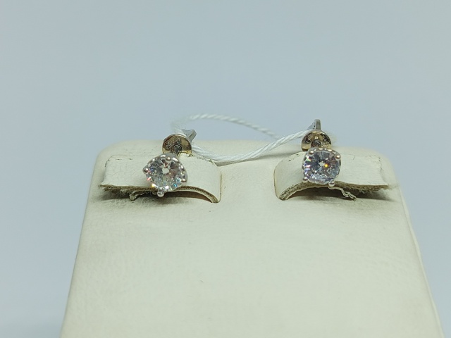 СПУС585 СЕРЬГИ ПУСЕТЫ (Au 585)