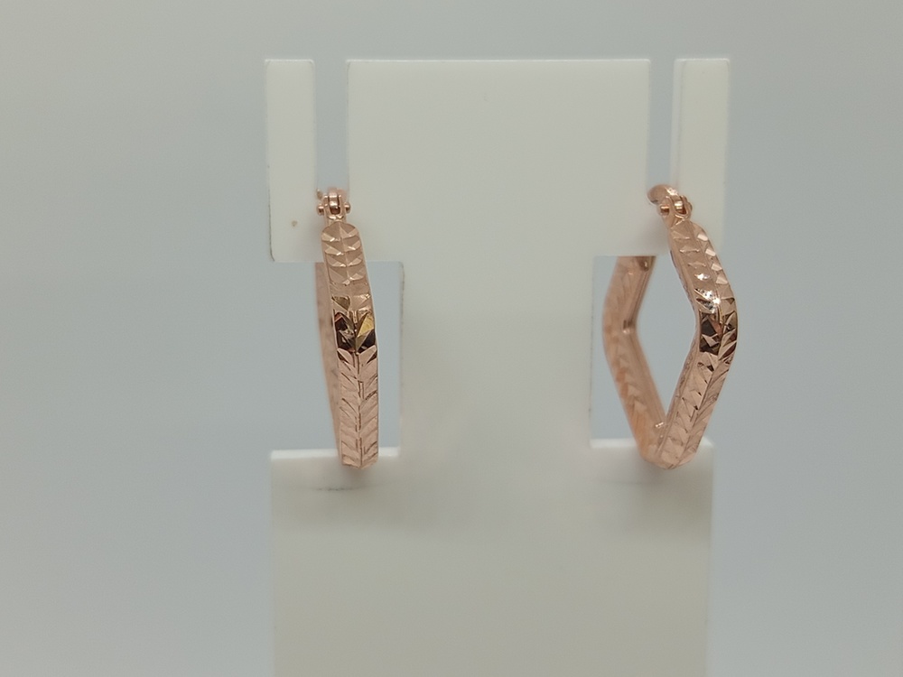 0200100 СЕРЬГИ БЕЗ КАМНЯ (Au 585)