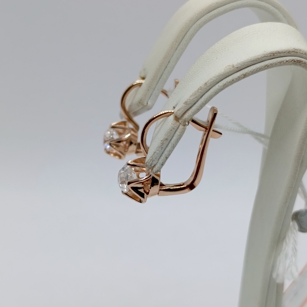 СКМ583 СЕРЬГИ С КАМНЕМ (Au 583)