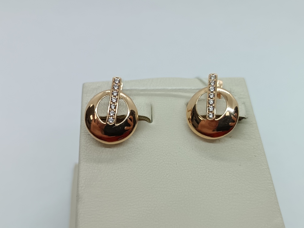 СКМИ585 СЕРЬГИ С КАМНЯМИ (Au 585)