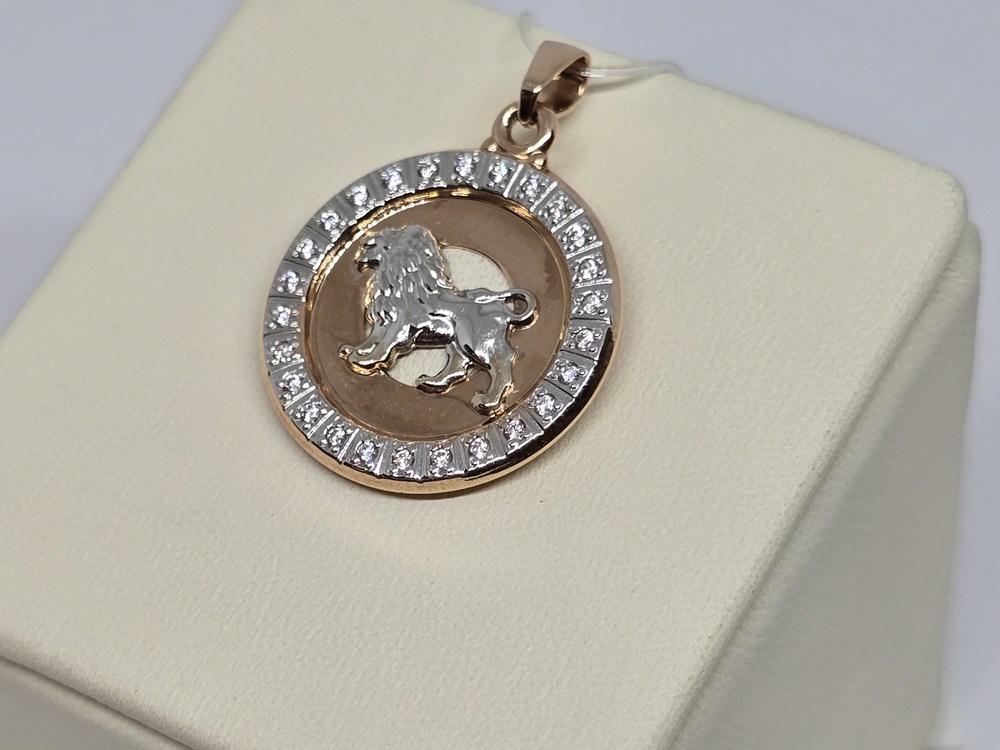 ПОДВЕСКА ЗНАК ЗОДИАКА ЛЕВ (Au 585)