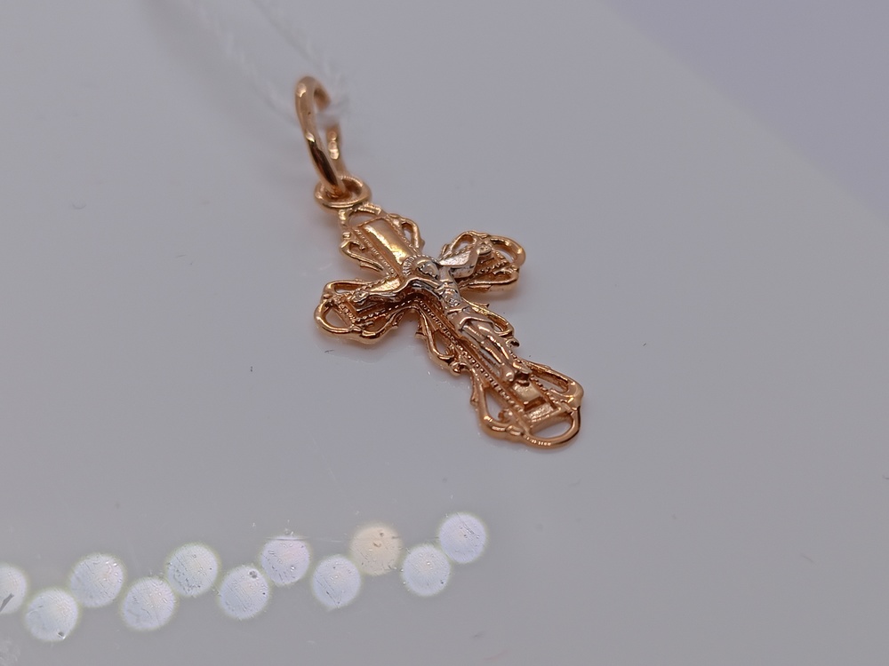 ПОДВЕСКА КРЕСТ БЕЗ КАМНЯ (Au 585)