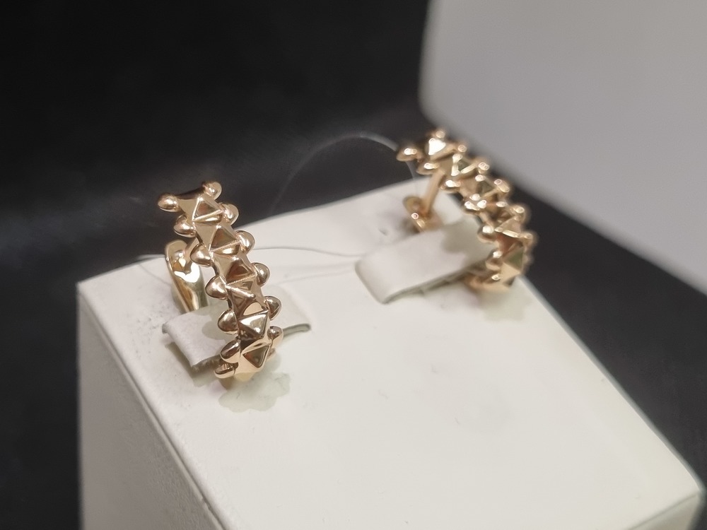 СЕРЬГИ БЕЗ КАМНЯ (Au 585)