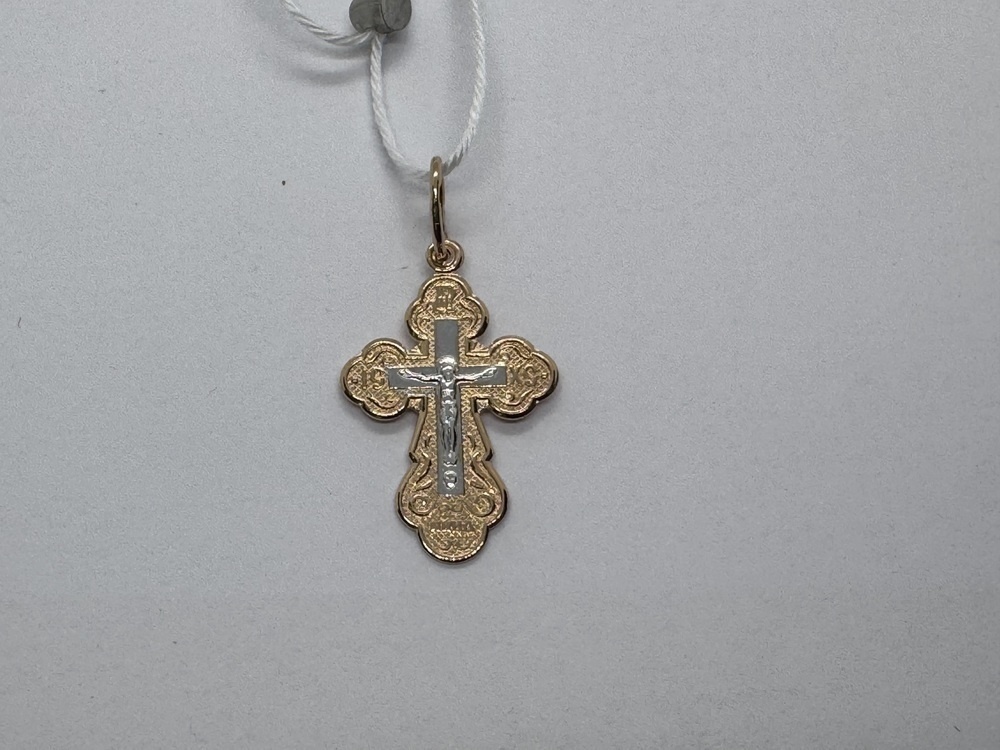 ПОДКБК585 ПОДВЕСКА КРЕСТ БЕЗ КАМНЯ (Au 585)