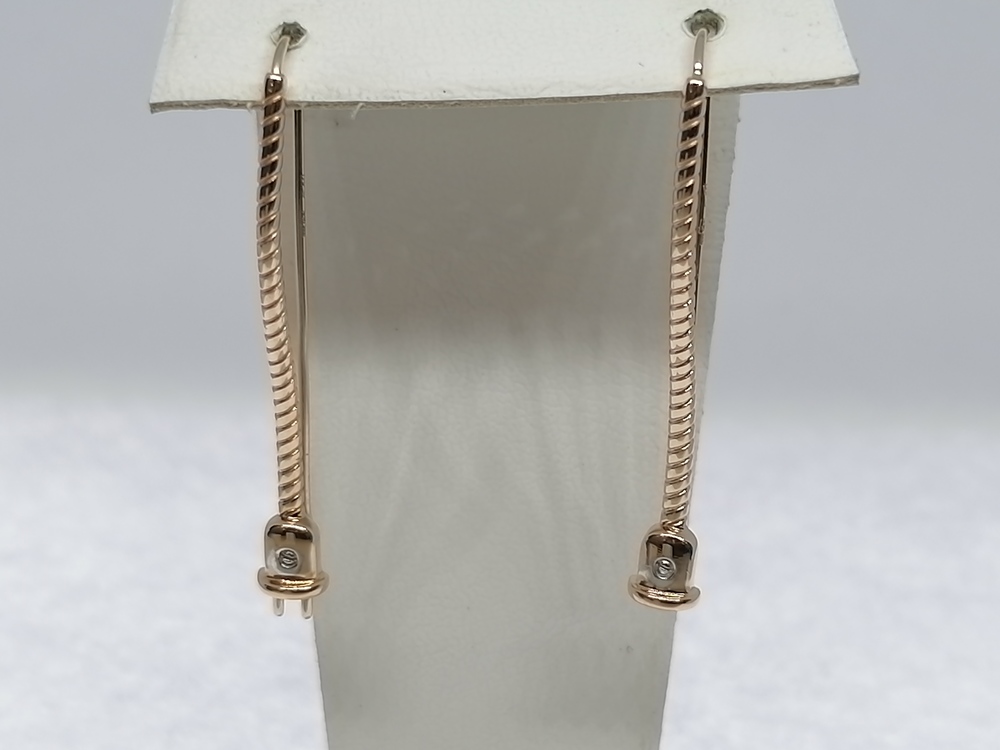 СЕРЬГИ С КАМНЕМ (Au 585)