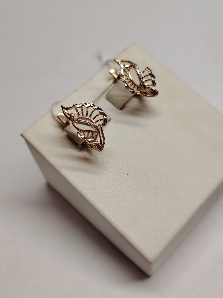 СКМИ585 СЕРЬГИ С КАМНЯМИ (Au 585)