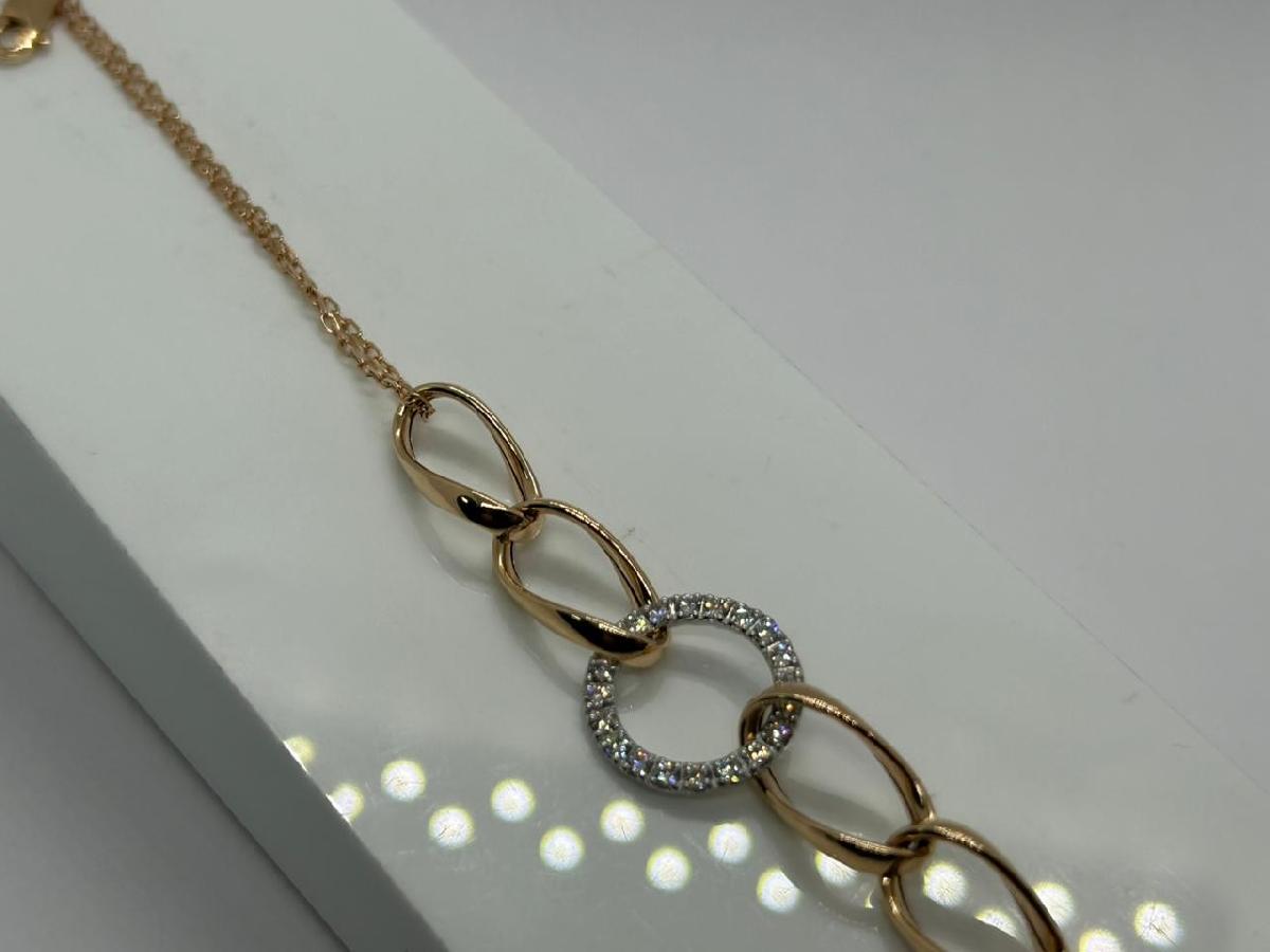 БРАСЛЕТ ФАНТАЗИЯ с камнями (Au 585)