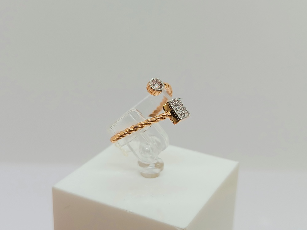 КОЛЬЦО С КАМНЯМИ (Au 585)