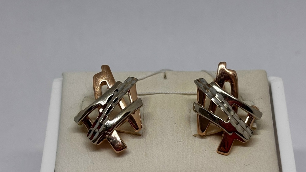 СЕРЬГИ БЕЗ КАМНЯ (Au 585)