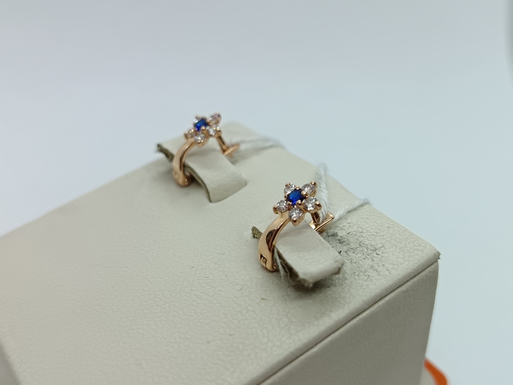 СКМИ585 СЕРЬГИ С КАМНЯМИ (Au 585)