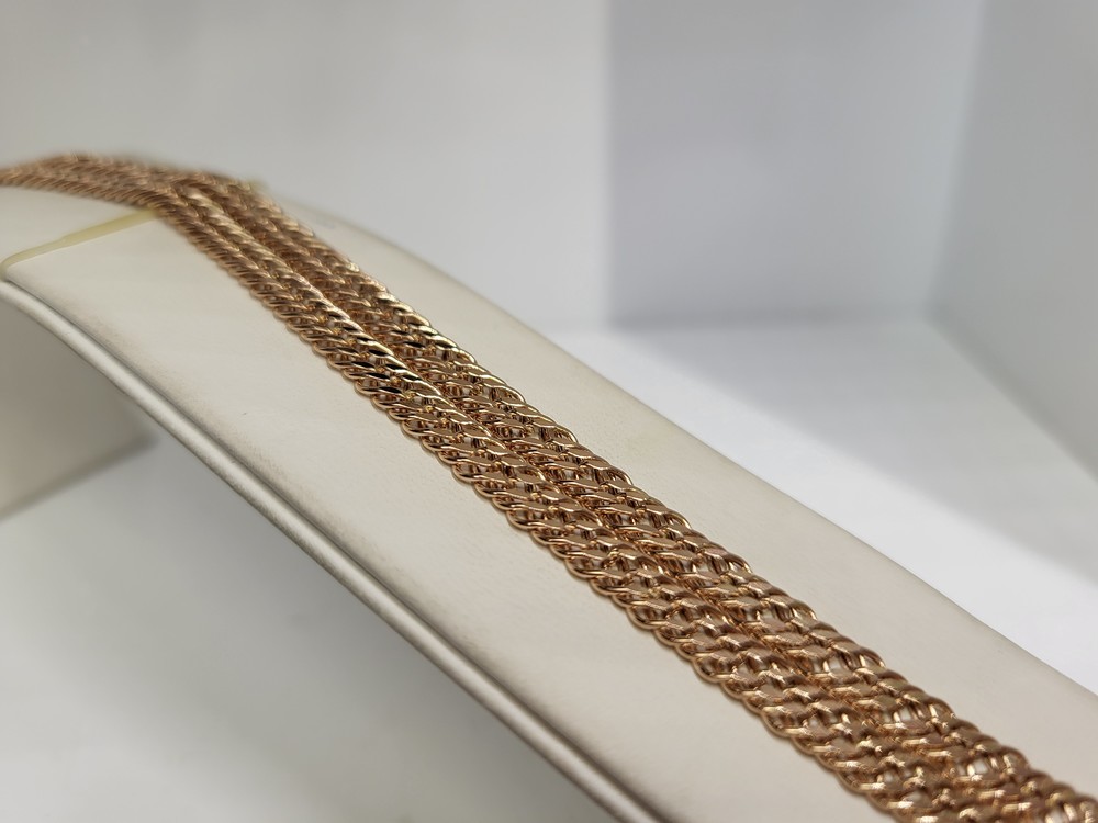 ЦЕПЬ ПУСТОТЕЛАЯ Ромб тройной (Au 585)