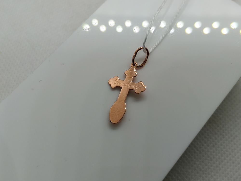 ПОДВЕСКА КРЕСТ БЕЗ КАМНЯ (Au 585)