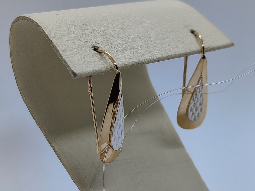 СЕРЬГИ ПЕТЕЛЬКА без камня (Au 585)