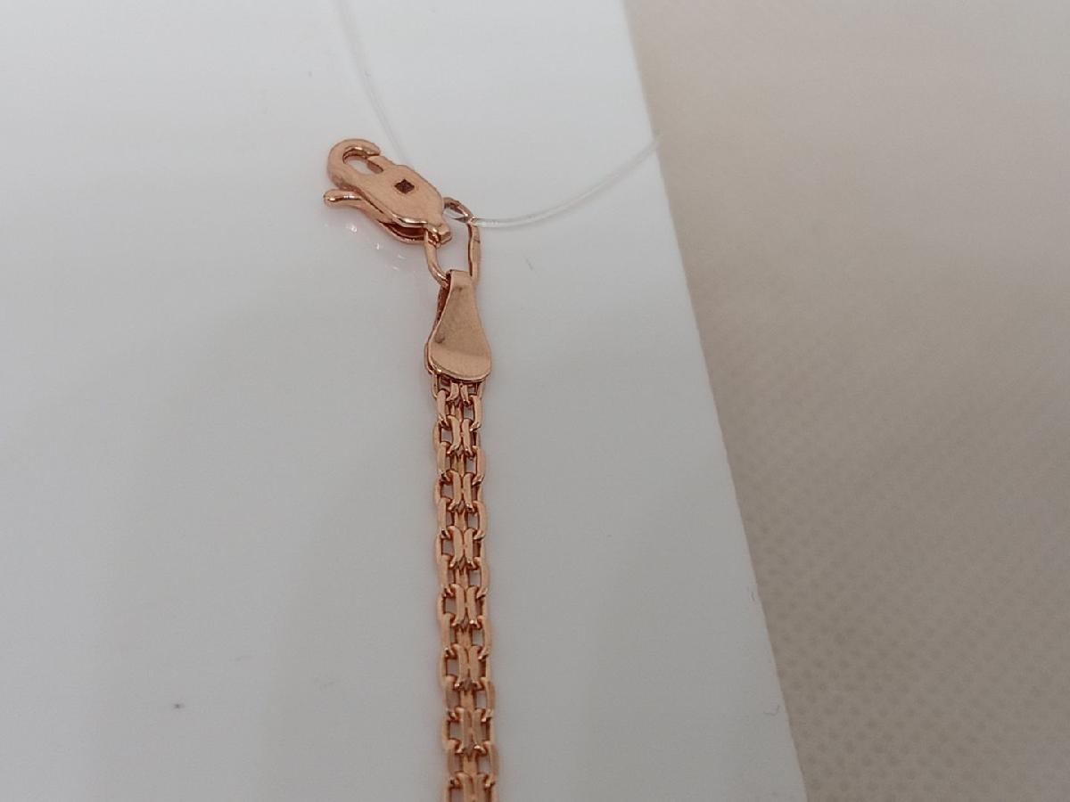 БРАСЛЕТ ПУСТОТЕЛЫЙ Ромб двойной (Au 585)