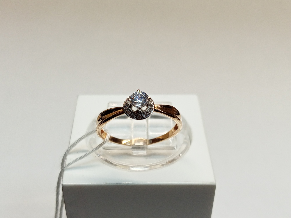 КОЛКМИ375 КОЛЬЦО С КАМНЯМИ (Au 375)