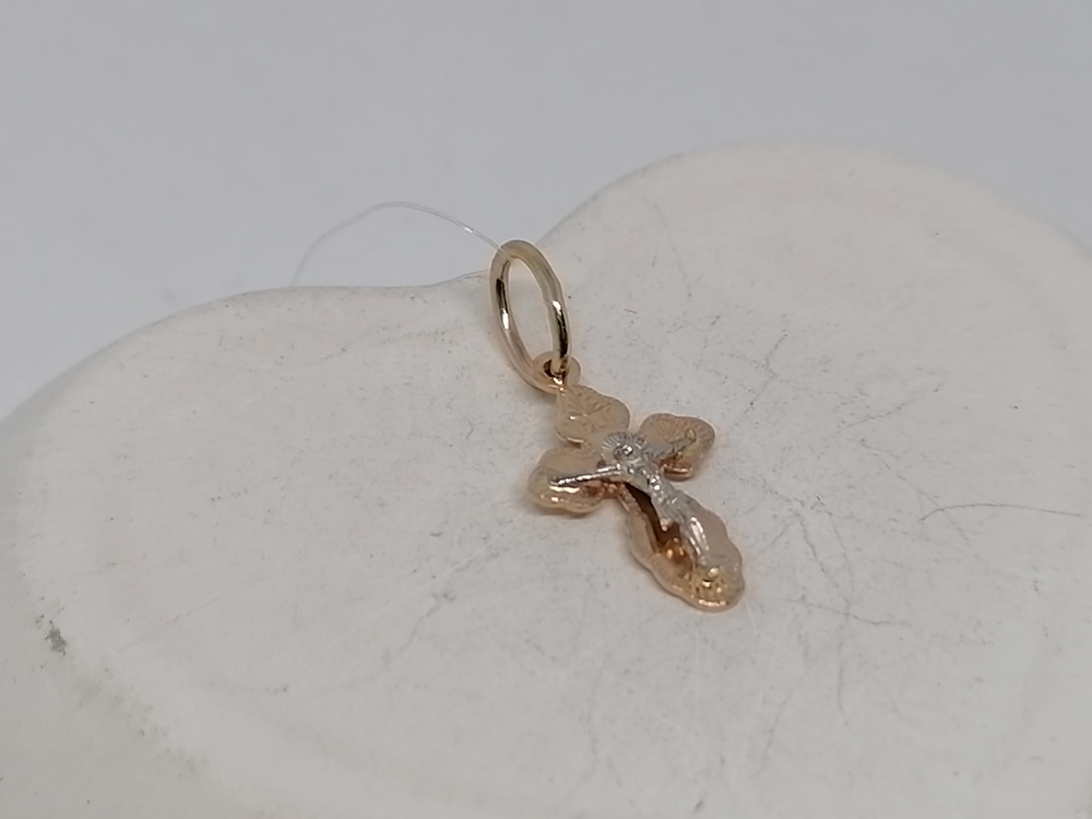 810-00117-10-00-00-02 ПОДВЕСКА КРЕСТ без камня (Au 585)