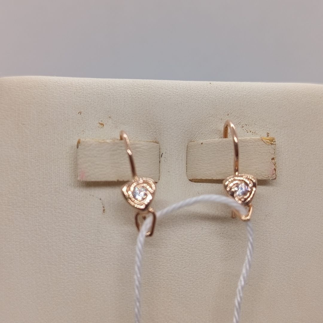 СКМ585 СЕРЬГИ С КАМНЕМ (Au 585)