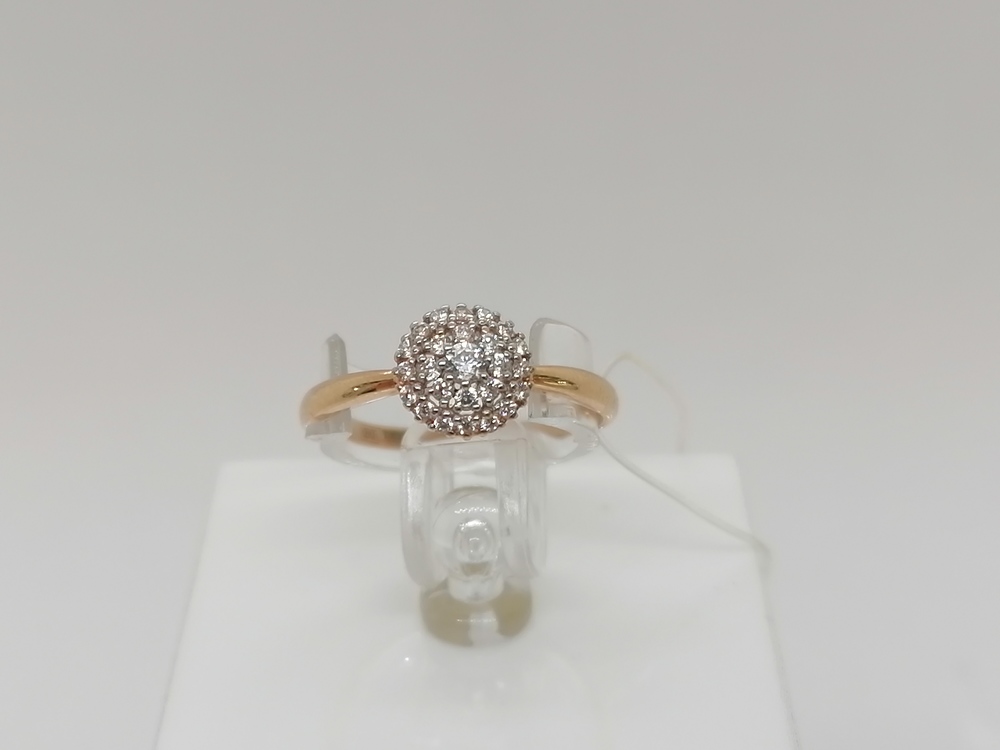 КОЛЬЦО С КАМНЯМИ (Au 585)