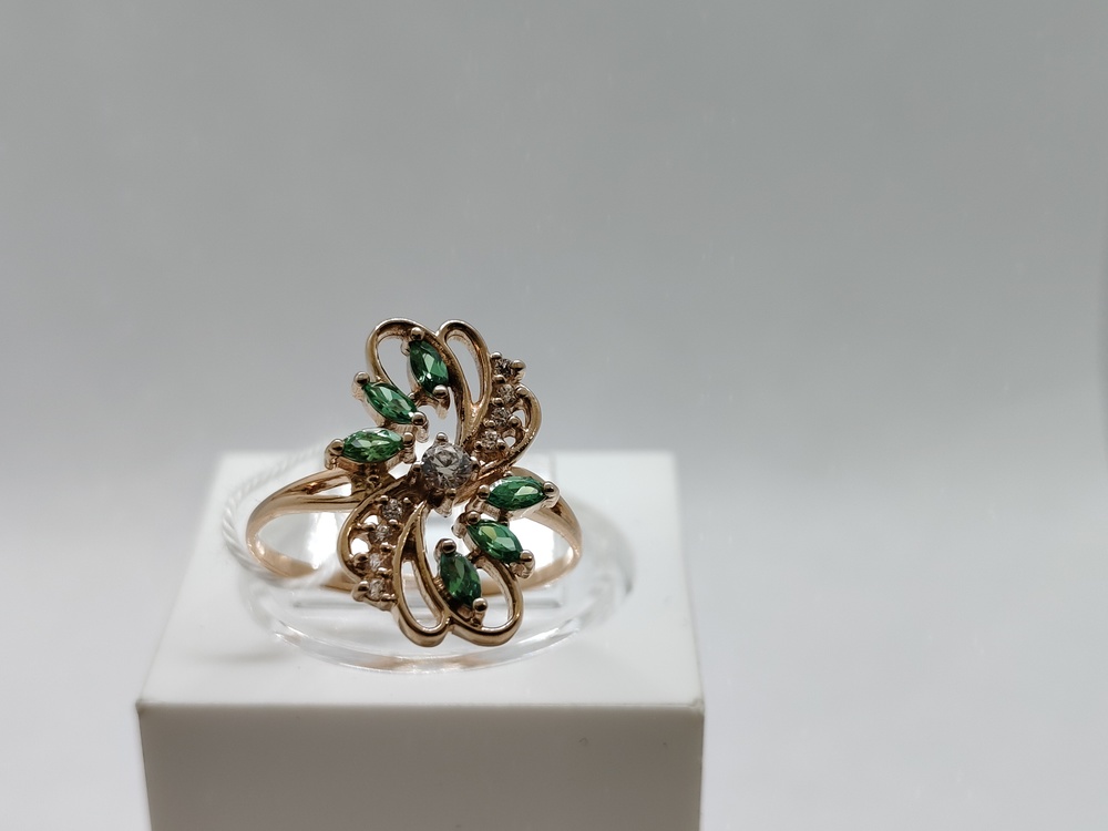 КОЛКМИ585 КОЛЬЦО С КАМНЯМИ (Au 585)