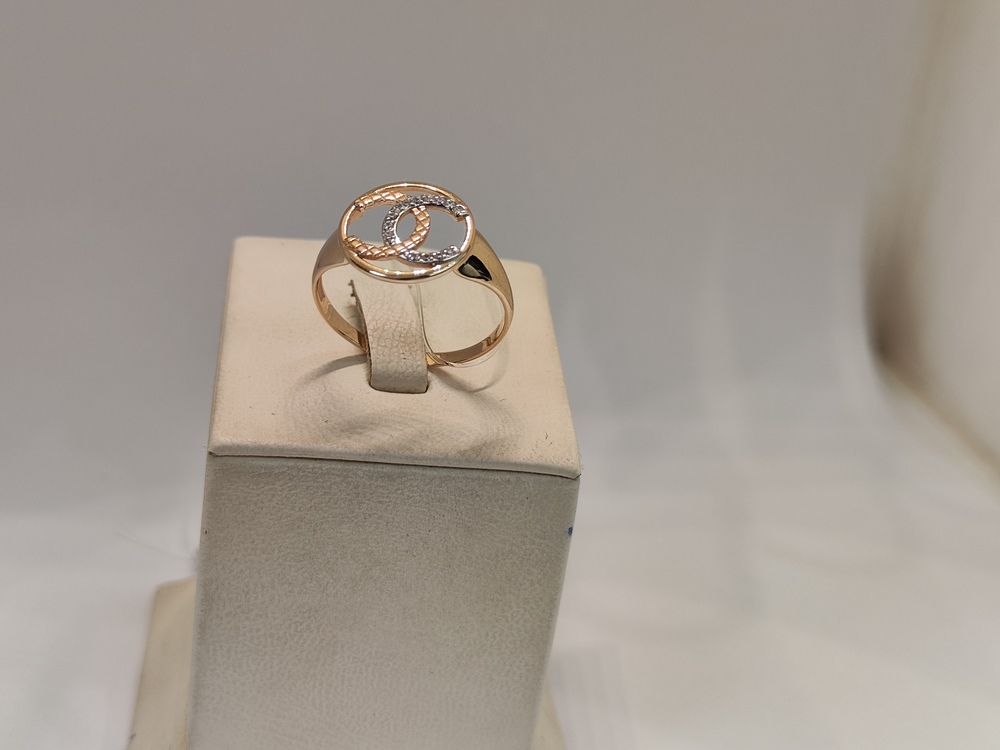 КОЛЬЦО С КАМНЯМИ (Au 585)