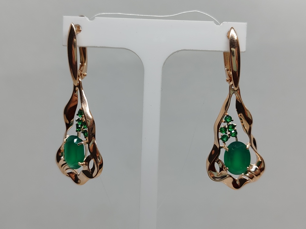 СЕРЬГИ С КАМНЯМИ (Au 585)