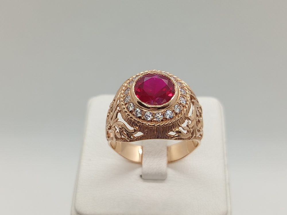 ПЕЧАТКА С КАМНЯМИ (Au 585)