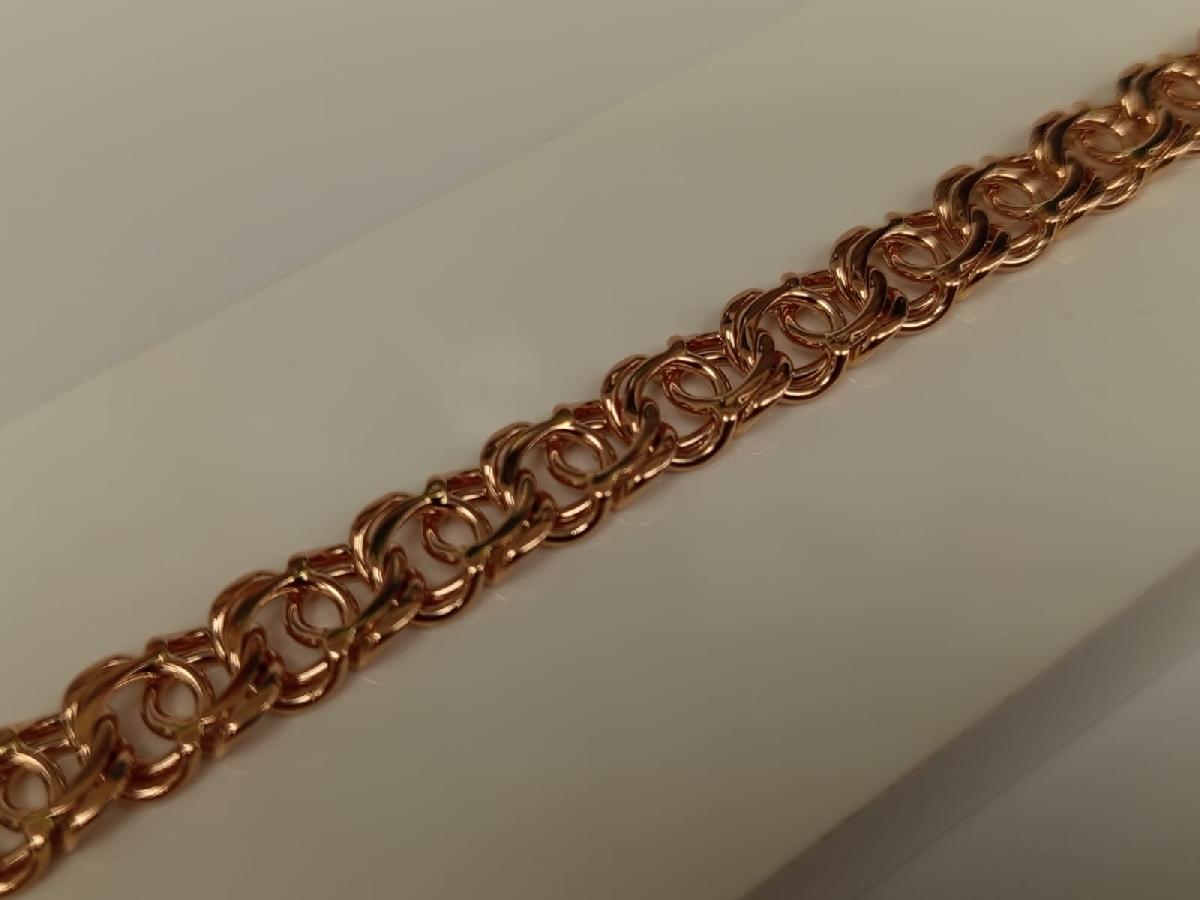 БЛБА585 БРАСЛЕТ ПОЛНОВЕСНЫЙ Бисмарк арбский (Au 585)