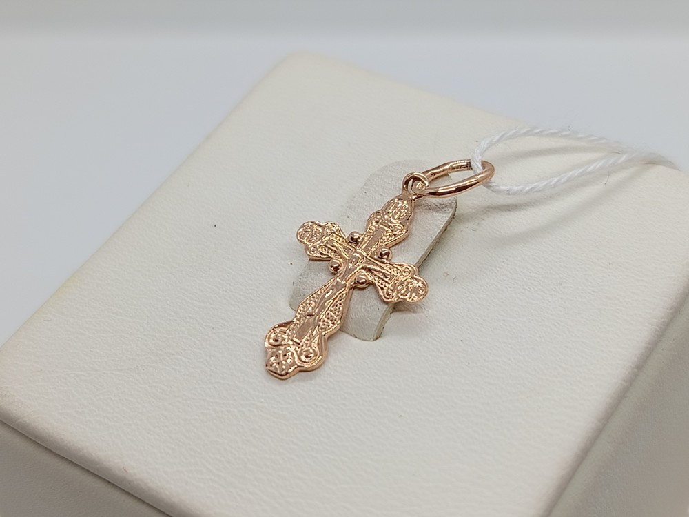 ПОДВЕСКА КРЕСТ БЕЗ КАМНЯ (Au 585)