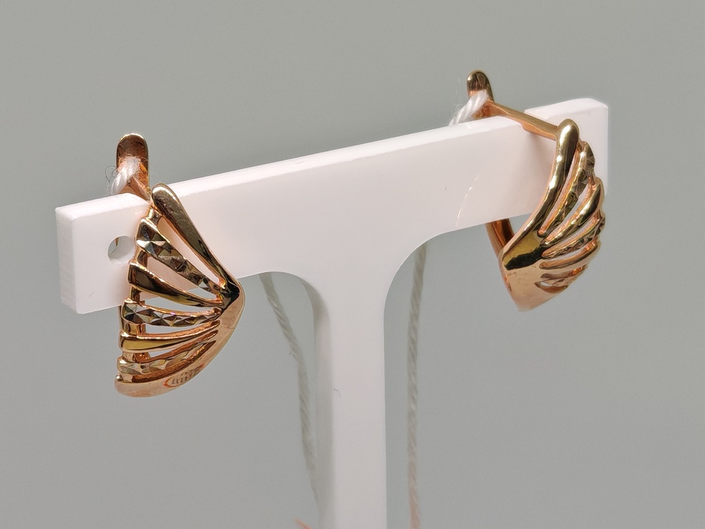 СБКМ585 СЕРЬГИ БЕЗ КАМНЯ (Au 585)