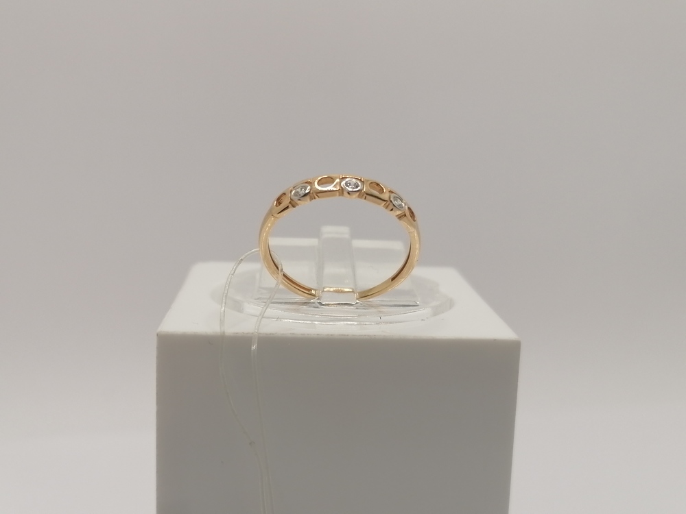 КОЛЬЦО С КАМНЯМИ (Au 585)